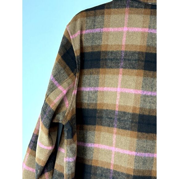 BB Dakota Steve Madden Plaid Jacket Shacket Size 2XL Classic Neutral F56 - Picture 15 of 15
